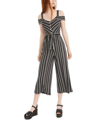 macy's off the shoulder jumpsuit