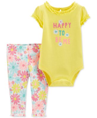 yellow infant leggings