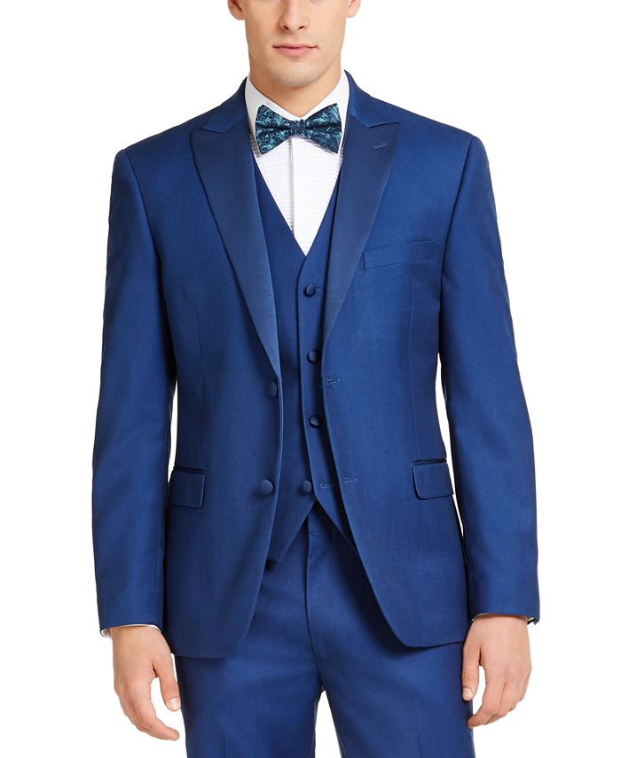 Alfani Men's SlimFit Stretch Blue Tuxedo Jacket, Created for Macy's