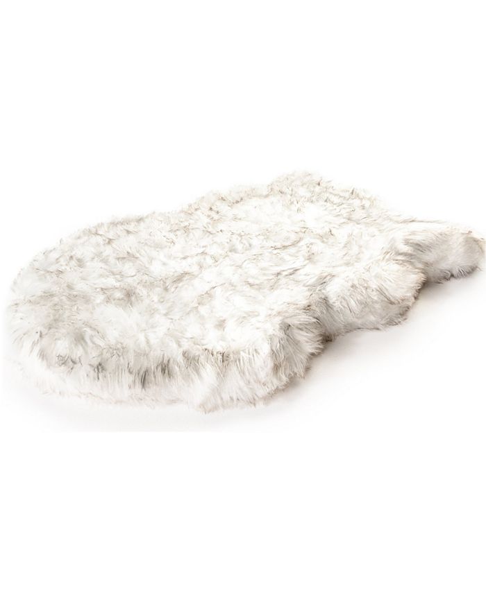 Paw Brands PupRug Faux Fur Orthopedic Dog Bed Curve Giant ...