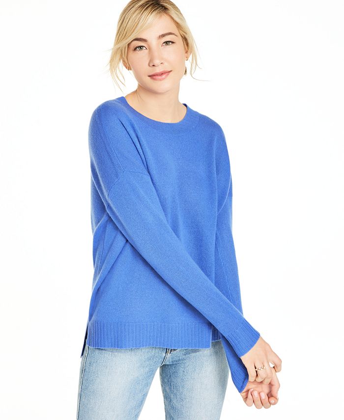 Charter Club Cashmere Oversized Crew-Neck Sweater, Created for Macy's ...