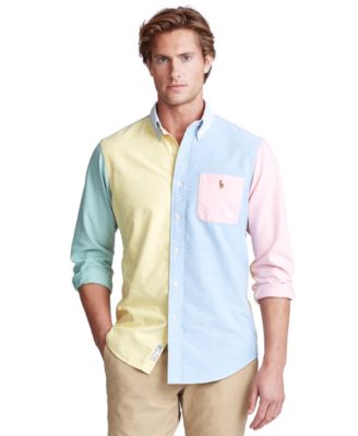 polo ralph lauren men's classic fit long sleeve solid oxford shirt