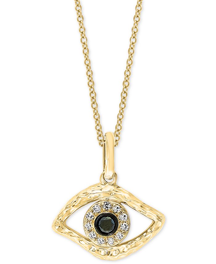 EFFY Collection EFFY® Diamond Evil Eye 18" Pendant Necklace (1/8 ct. t