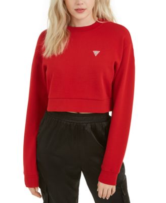 crew neck cropped sweater