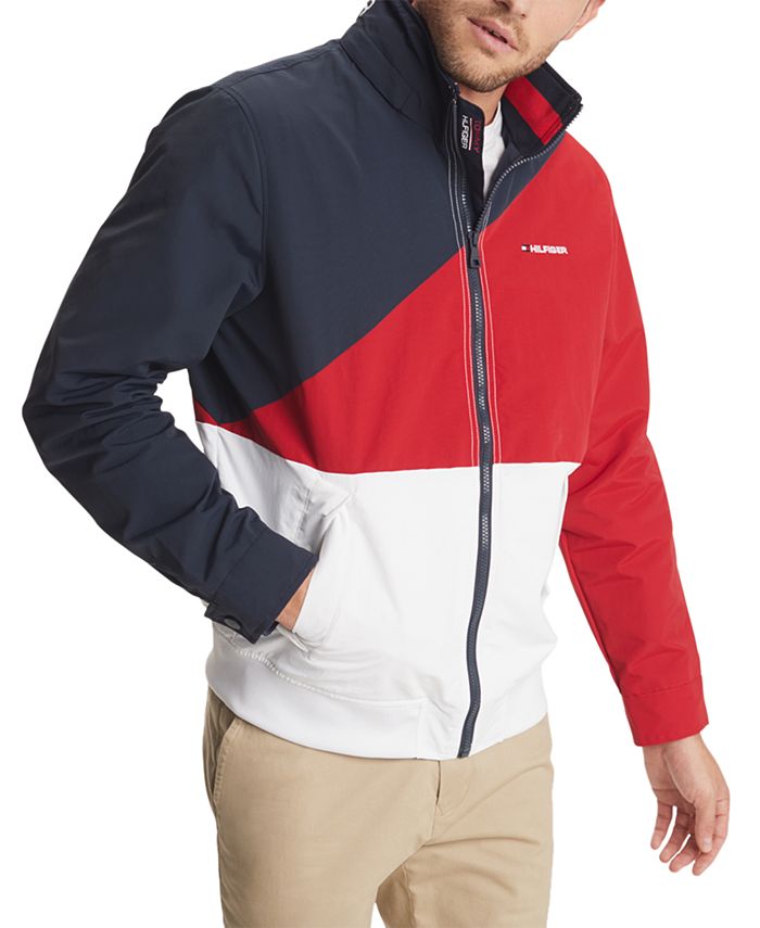 Tommy Hilfiger Men S Tate Colorblocked Yacht Jacket With Zip Out Hood Reviews Coats Jackets Men Macy S