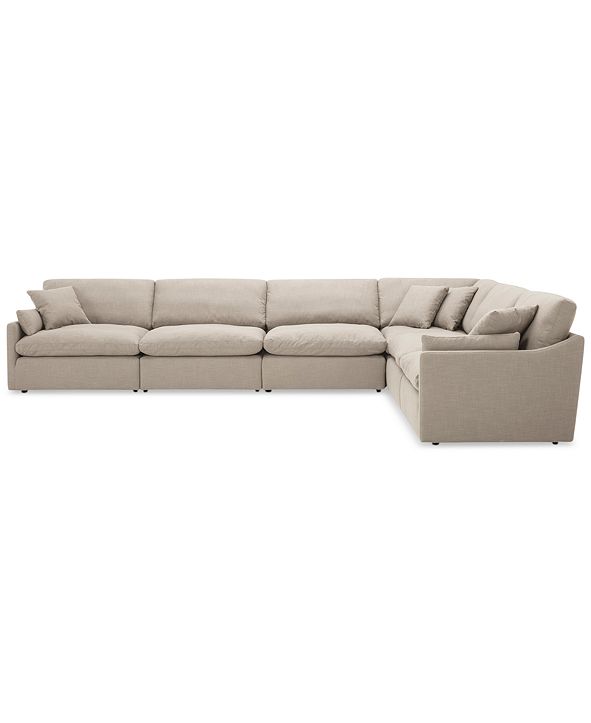 Furniture Joud 6Pc. Fabric "L" Shaped Modular Sofa, Created for Macy's