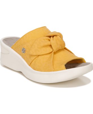 yellow slip on sandals