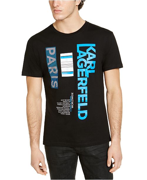 Karl Lagerfeld Paris Men S Logo And Graphic T Shirt Reviews T Shirts Men Macy S