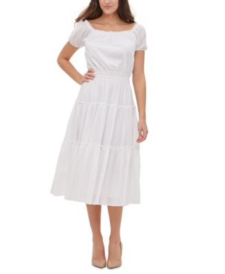 macy's tommy hilfiger white dress