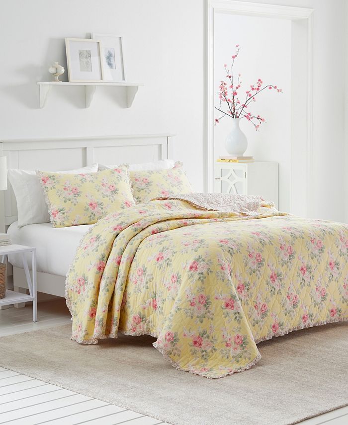 Laura Ashley Melany Ruffled Twin Quilt Reviews Quilts Bedspreads Bed Bath Macy S I ordered a super king laura. melany ruffled twin quilt
