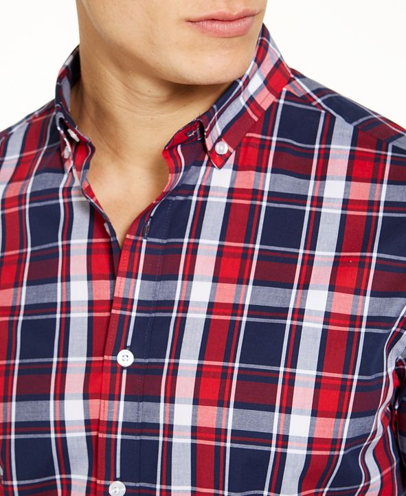 Club Room Men's Plaid Short Sleeve Shirt, Created for Macy's & Reviews