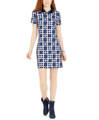 plaid polo dress