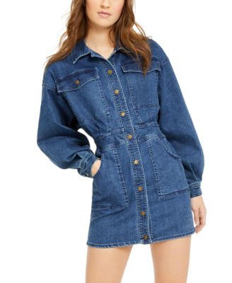 blue jean mini dress