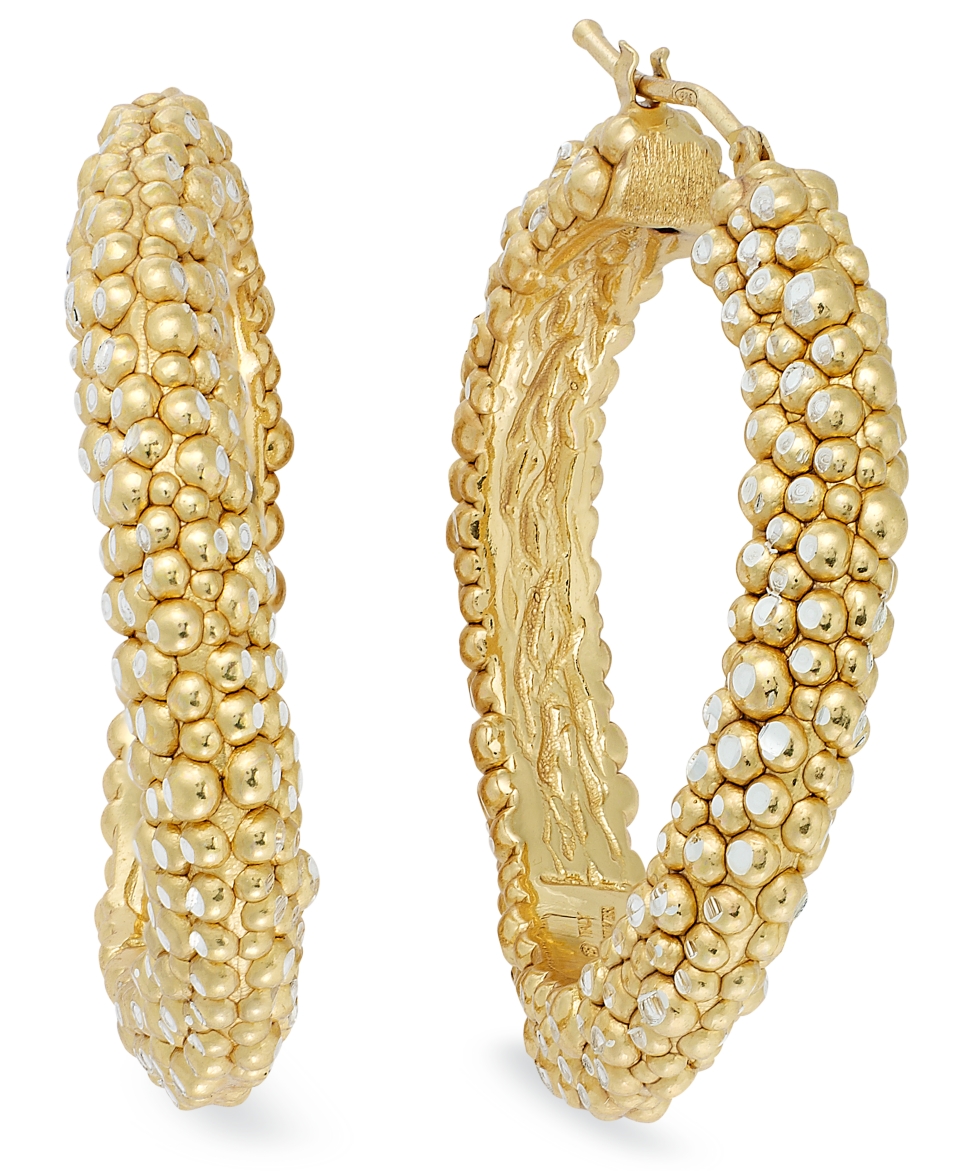 The Fifth Season by Roberto Coin 18k Gold over Sterling Silver Earrings, Large Stingray Hoops   Earrings   Jewelry & Watches