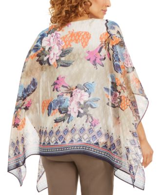 macy's poncho tops