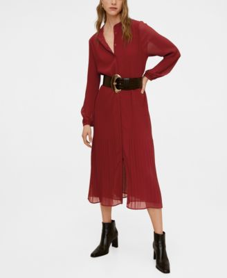 mango belt midi dress