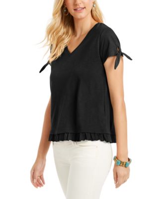 macys ruffle top