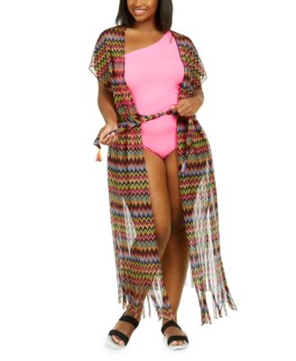 macys plus size cover ups