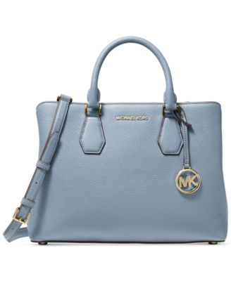 Camille large logo and online leather satchel michael kors