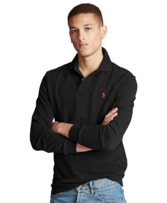 Classic Fit Long Sleeve Mesh Polo 