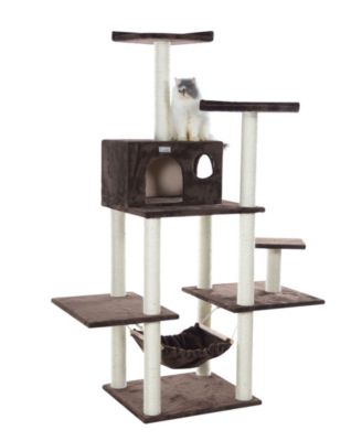 cat tower with hammock