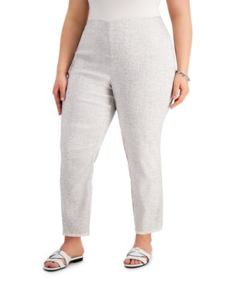 macy's alfani plus size pants