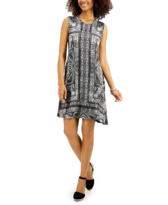 Style \u0026 Co Mixed-Print Sleeveless Dress 