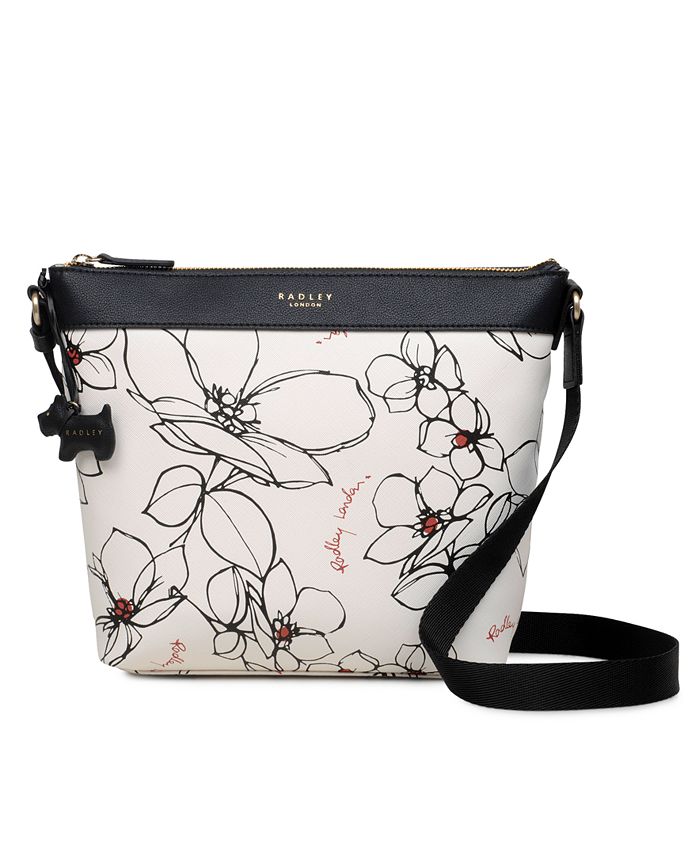 Radley London Linear Floral Ziptop Crossbody & Reviews Handbags