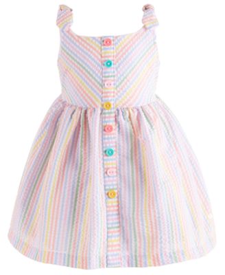 girls rainbow stripe dress