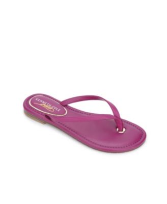 magenta flip flops