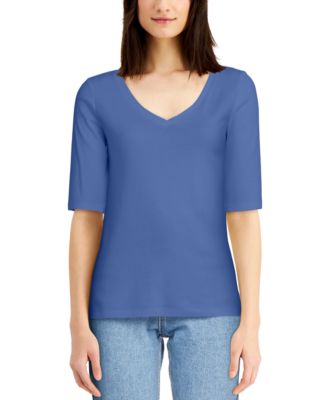 macy's elbow sleeve top