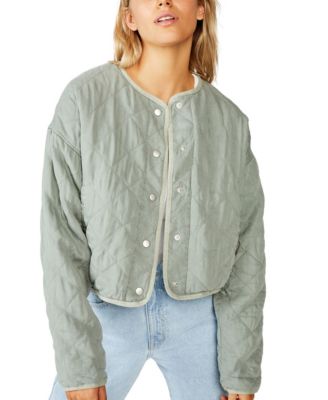 cropped cotton jacket