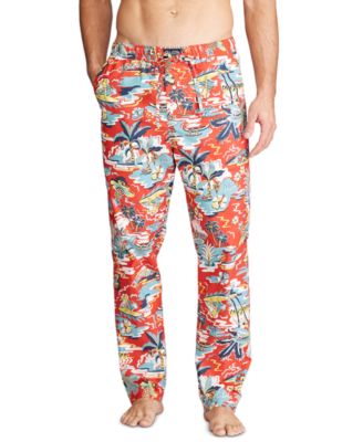 Tropical-Print Pajama Pants 