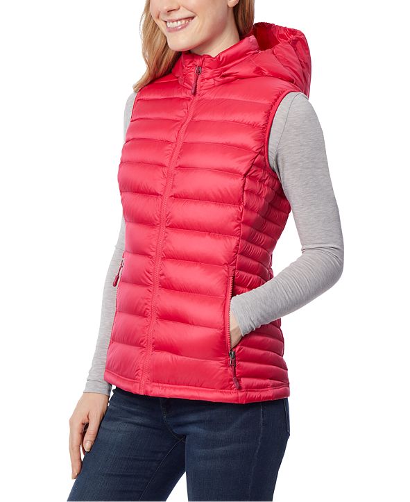 32 Degrees Packable Hooded Down Puffer Vest, Created for Macy's ...