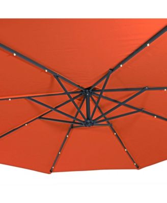 Sunnydaze Decor 10' Offset Cantilever Solar Patio Umbrella With LED ...