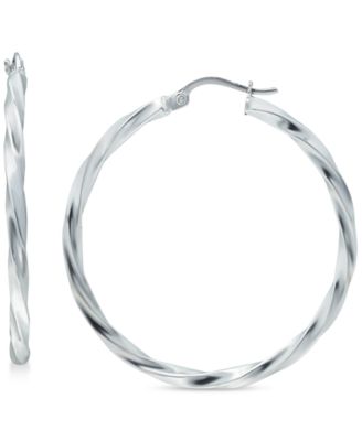 60mm sterling silver hoop earrings