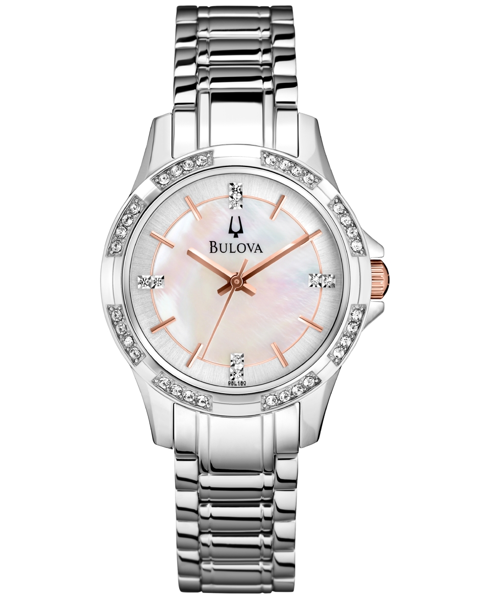 Bulova Womens Stainless Steel Bracelet Watch 30mm 98L180   A Exclusive   Watches   Jewelry & Watches