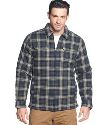 Field & Stream Shirt Jacket, Plaid Reversible Flannel Shirt Jacket ...