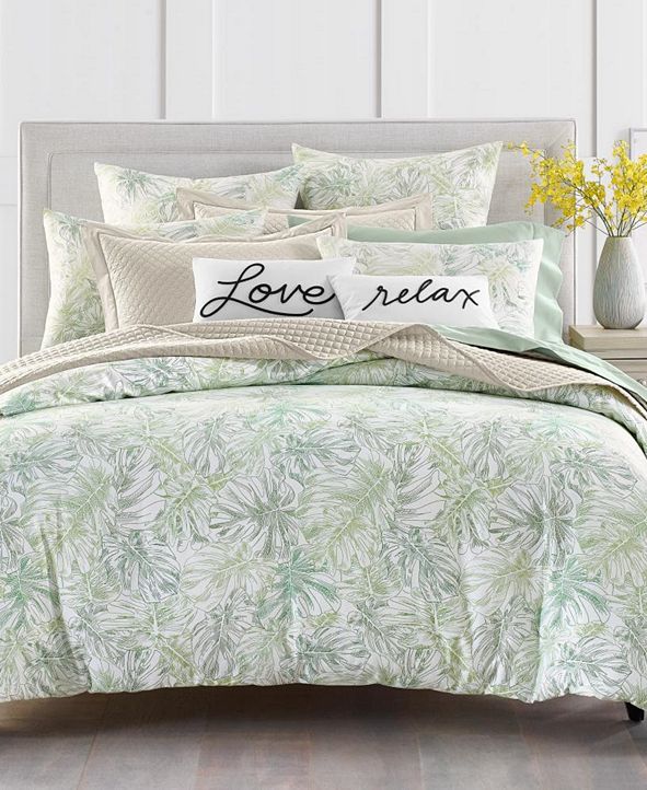 Charter Club Printed Leaves 300-Thread Count Comforter Set ...