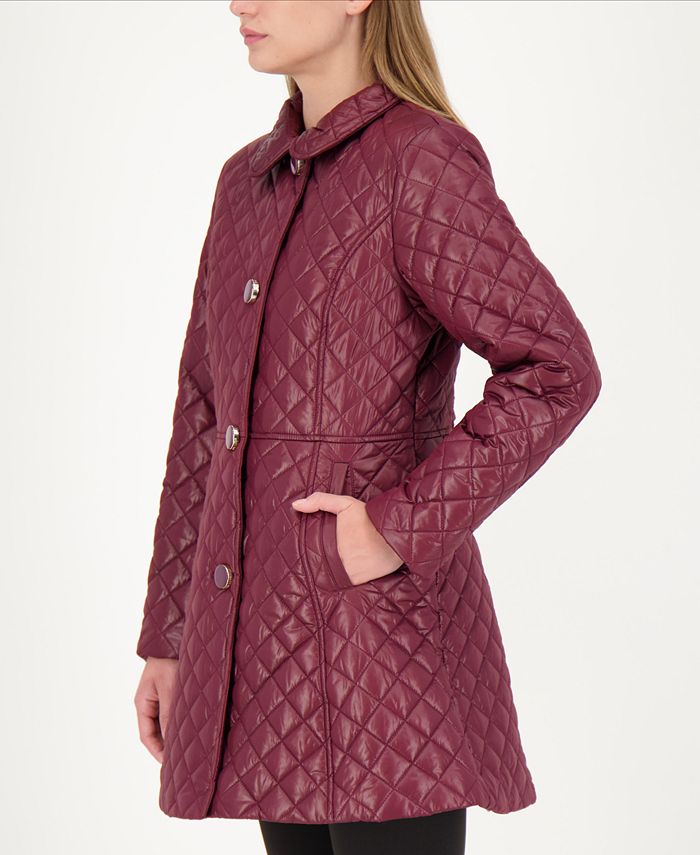kate spade new york Skirted Quilted Coat & Reviews - Coats - Women - Macy's