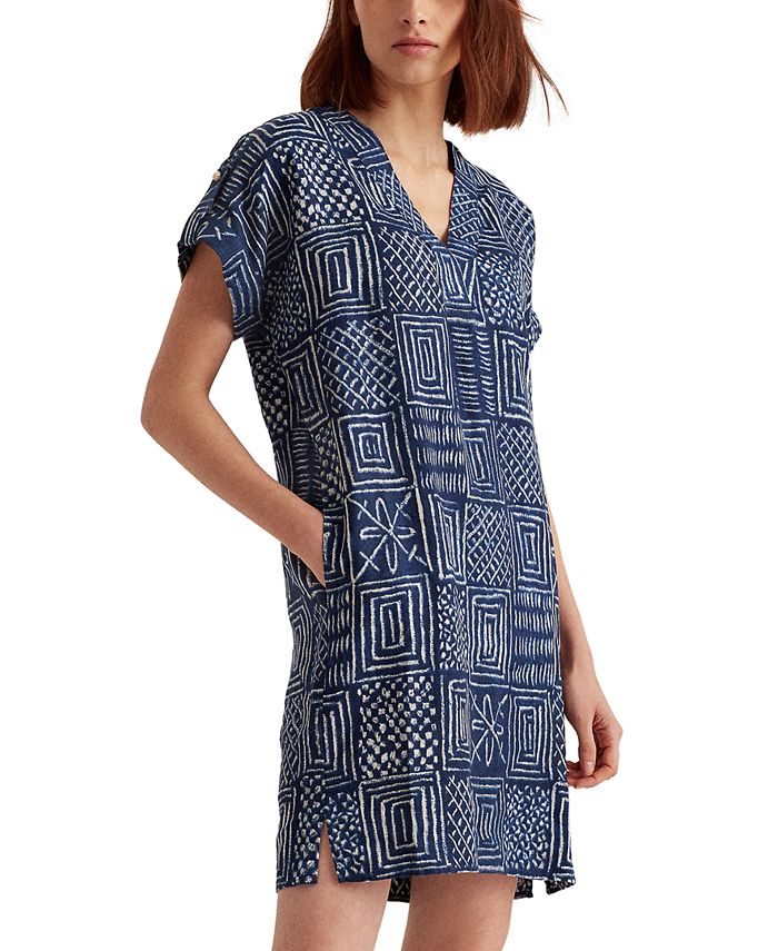 Lauren Ralph Lauren Geometric Shift Dress Reviews Dresses Women Macy S Long flowy dresses for beach wedding. lauren ralph lauren geometric shift