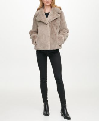 macys faux fur coat