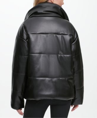 dkny faux leather jacket