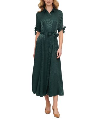 calvin klein green dress macys