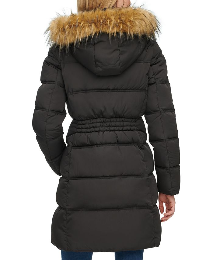 Tommy Hilfiger Faux-Fur-Trim Hooded Puffer Coat, Created for Macy's ...