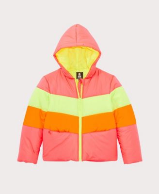 girls yellow puffer coat