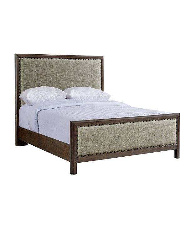 Furniture Parker Mocha Upholstered Queen Bed, Created for Macy's