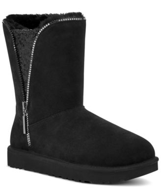 grey ugg boots with zipper