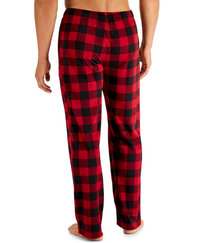 Club Room Men's Buffalo Plaid Fleece Pajama Pants, Created for Macy's ...