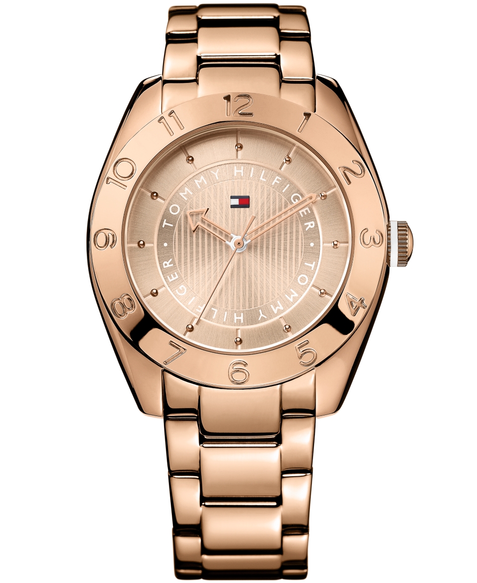 Tommy Hilfiger Watch, Womens Rose Gold Tone Stainless Steel Bracelet